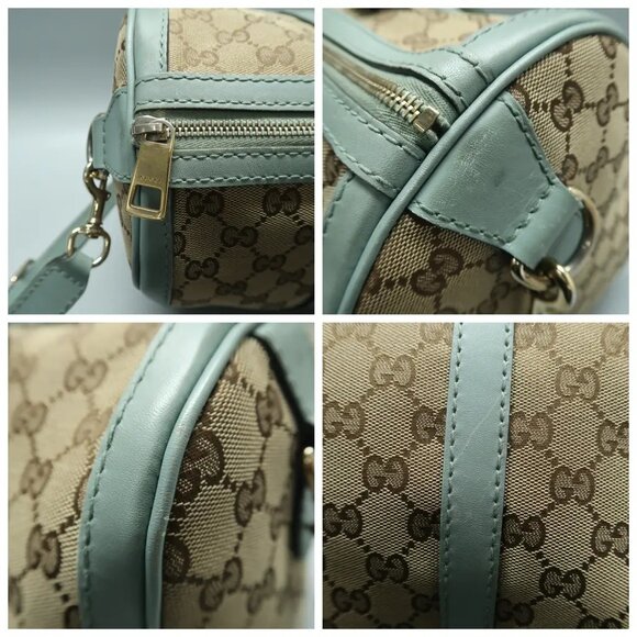 GUCCI Boston Brown Cloth Satchel 1045-021025 - Picture 7 of 12